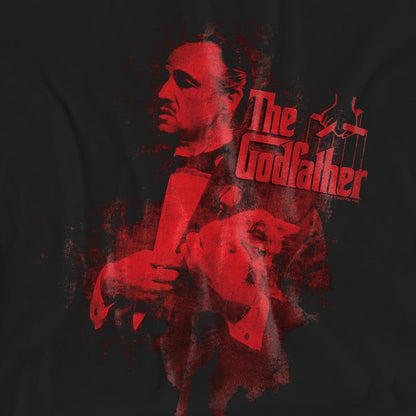 Black - Pack Shot - The Godfather Unisex Adult Don Vito Corleone Drip T-Shirt