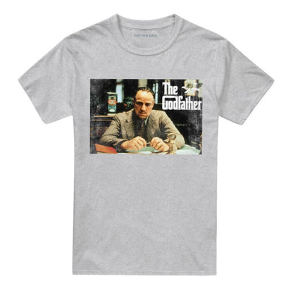 Athletic Heather - Front - The Godfather Unisex Adult Don Vito Corleone Picture T-Shirt