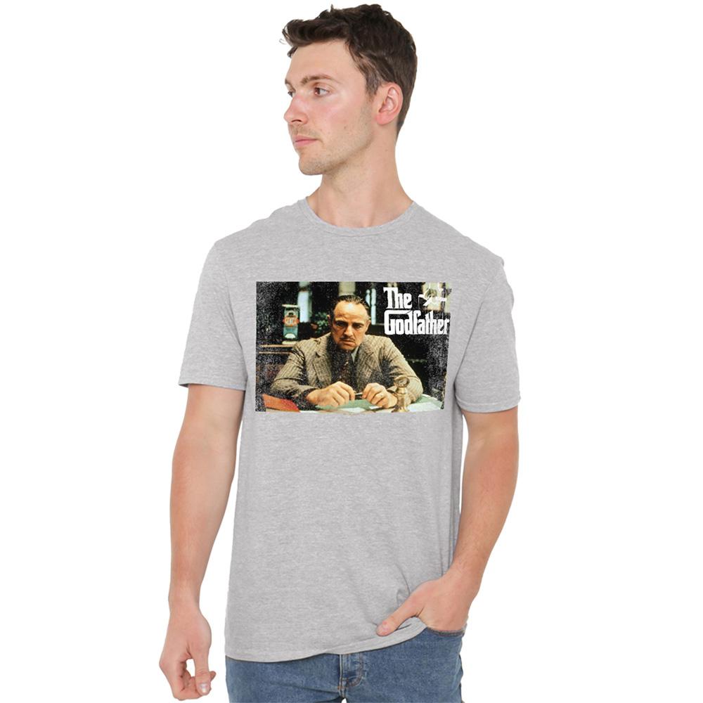 Athletic Heather - Back - The Godfather Unisex Adult Don Vito Corleone Picture T-Shirt