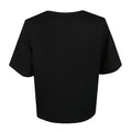 Black - Back - AC-DC Womens-Ladies Highway To Hell Logo Boxy Crop Top