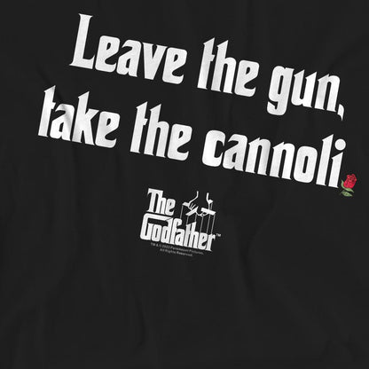 Black - Pack Shot - The Godfather Unisex Adult Gun Cannoli T-Shirt