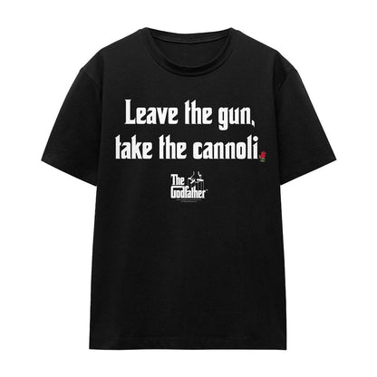 Black - Front - The Godfather Unisex Adult Gun Cannoli T-Shirt