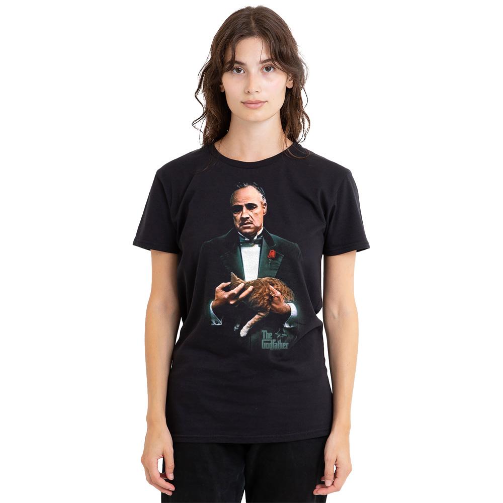 Black - Side - The Godfather Unisex Adult Painted Poster T-Shirt