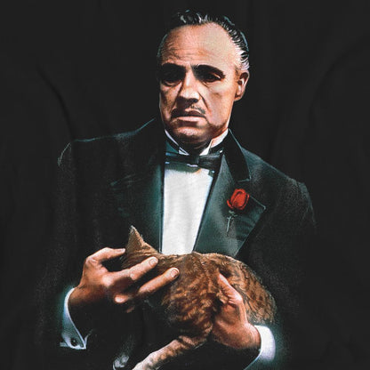 Black - Pack Shot - The Godfather Unisex Adult Painted Poster T-Shirt