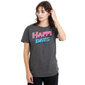Charcoal - Side - Happy Days Unisex Adult Logo T-Shirt