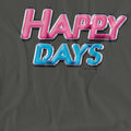 Charcoal - Pack Shot - Happy Days Unisex Adult Logo T-Shirt