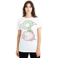 White - Side - Invader Zim Unisex Adult Gir & Pig T-Shirt