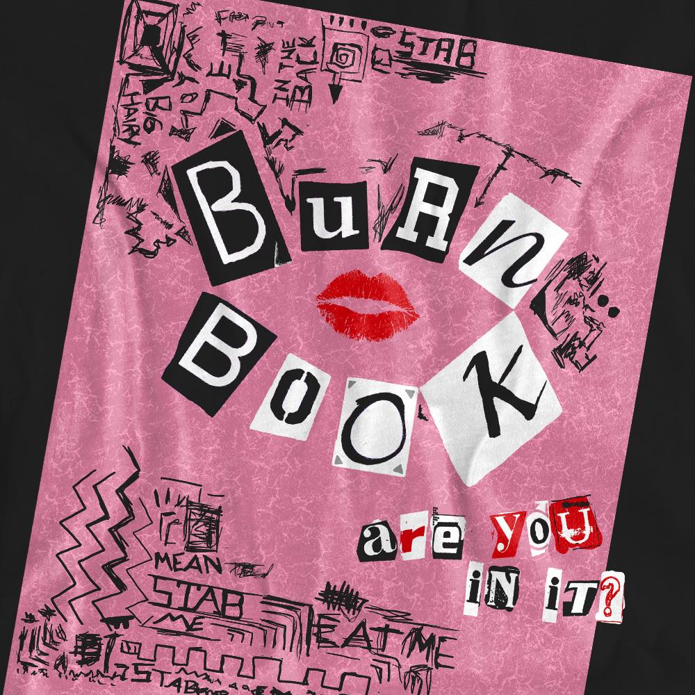 Black - Pack Shot - Mean Girls Unisex Adult Burn Book T-Shirt