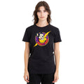 Black - Side - Mighty Mouse Unisex Adult Mighty Hero T-Shirt