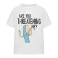 White - Front - Beavis & Butthead Unisex Adult Are You Threatening Me? T-Shirt