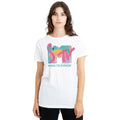 White - Lifestyle - MTV Unisex Adult Flamingo Logo T-Shirt