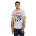 Sports Grey Marl - Side - Marvel Mens Trio Heroes T-Shirt