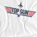 White - Side - Top Gun Unisex Adult Logo T-Shirt