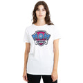 White - Lifestyle - Paw Patrol Unisex Adult Mom Patrol Badge Mothers Day T-Shirt