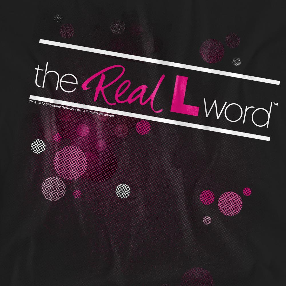 Black - Pack Shot - The Real L Word Unisex Adult Flashy Logo T-Shirt