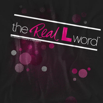 Black - Pack Shot - The Real L Word Unisex Adult Flashy Logo T-Shirt