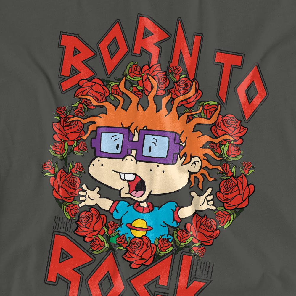 Charcoal - Side - Rugrats Unisex Adult Chucky Was Born To Rock T-Shirt