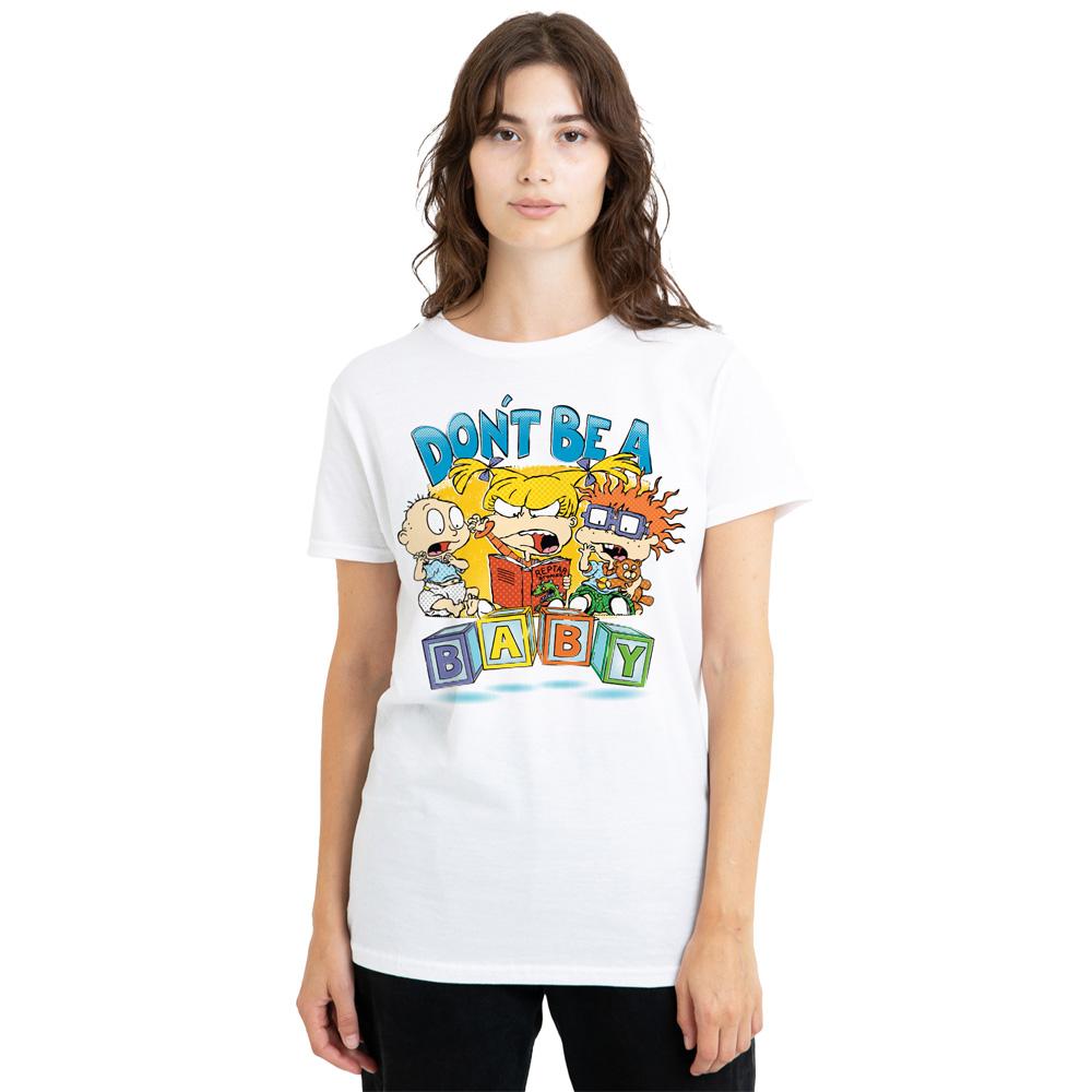 White - Lifestyle - Rugrats Unisex Adult Don´t Be A Baby Blocks T-Shirt