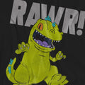 Black - Side - Rugrats Unisex Adult Reptar T-Shirt