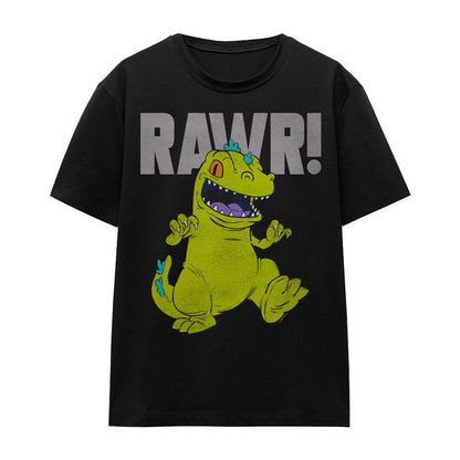 Black - Front - Rugrats Unisex Adult Reptar T-Shirt
