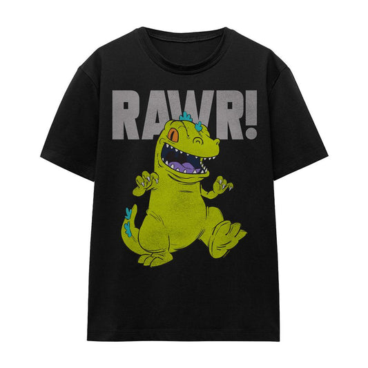 Black - Front - Rugrats Unisex Adult Reptar T-Shirt