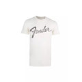 Natural - Front - Fender Mens Script Cotton T-Shirt