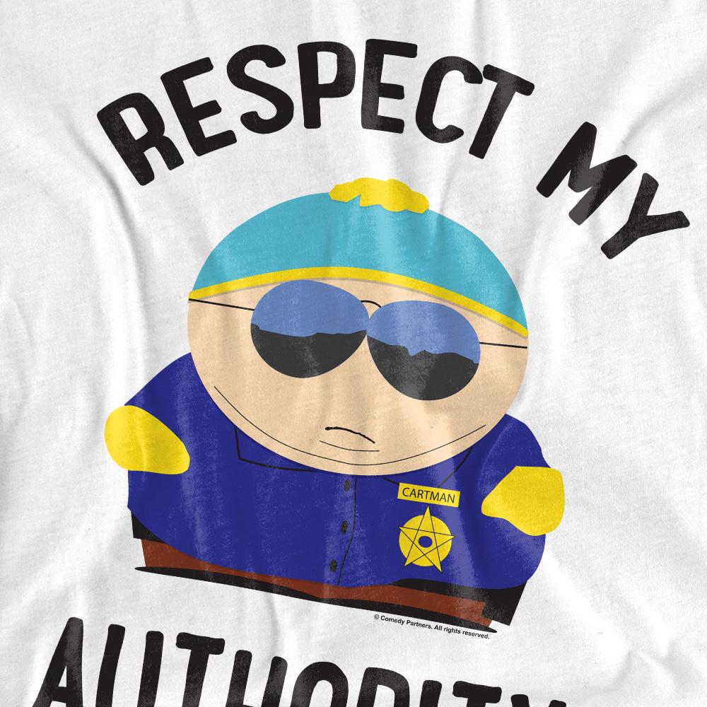 White - Side - South Park Unisex Adult Respect T-Shirt