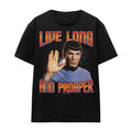 Black - Front - Star Trek Unisex Adult Original Live Long and Prosper T-Shirt