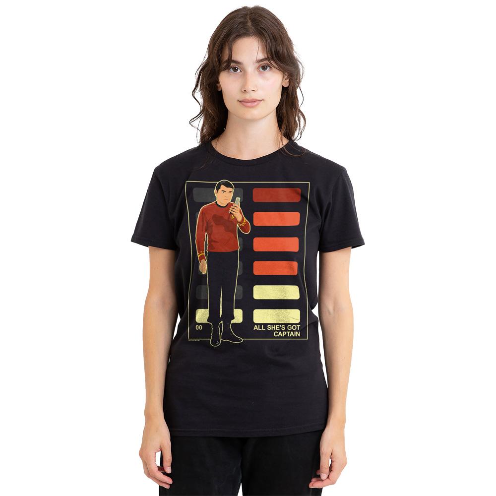 Black - Side - Star Trek Unisex Adult All She´s Got Captain T-Shirt