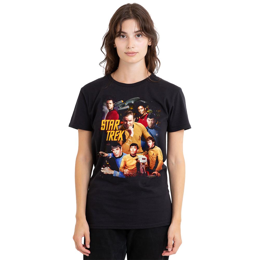 Black - Side - Star Trek Unisex Adult At the Controls T-Shirt