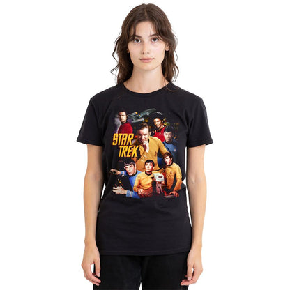 Black - Side - Star Trek Unisex Adult At the Controls T-Shirt