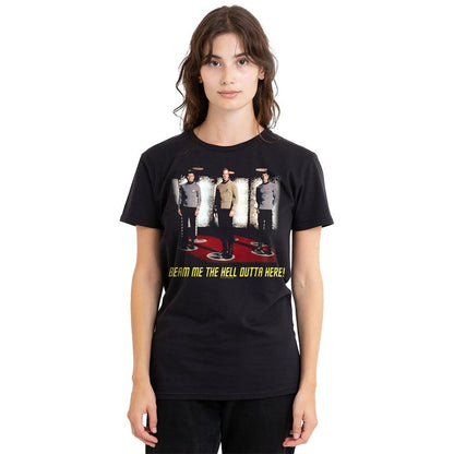 Black - Side - Star Trek Unisex Adult Beam Me Out T-Shirt