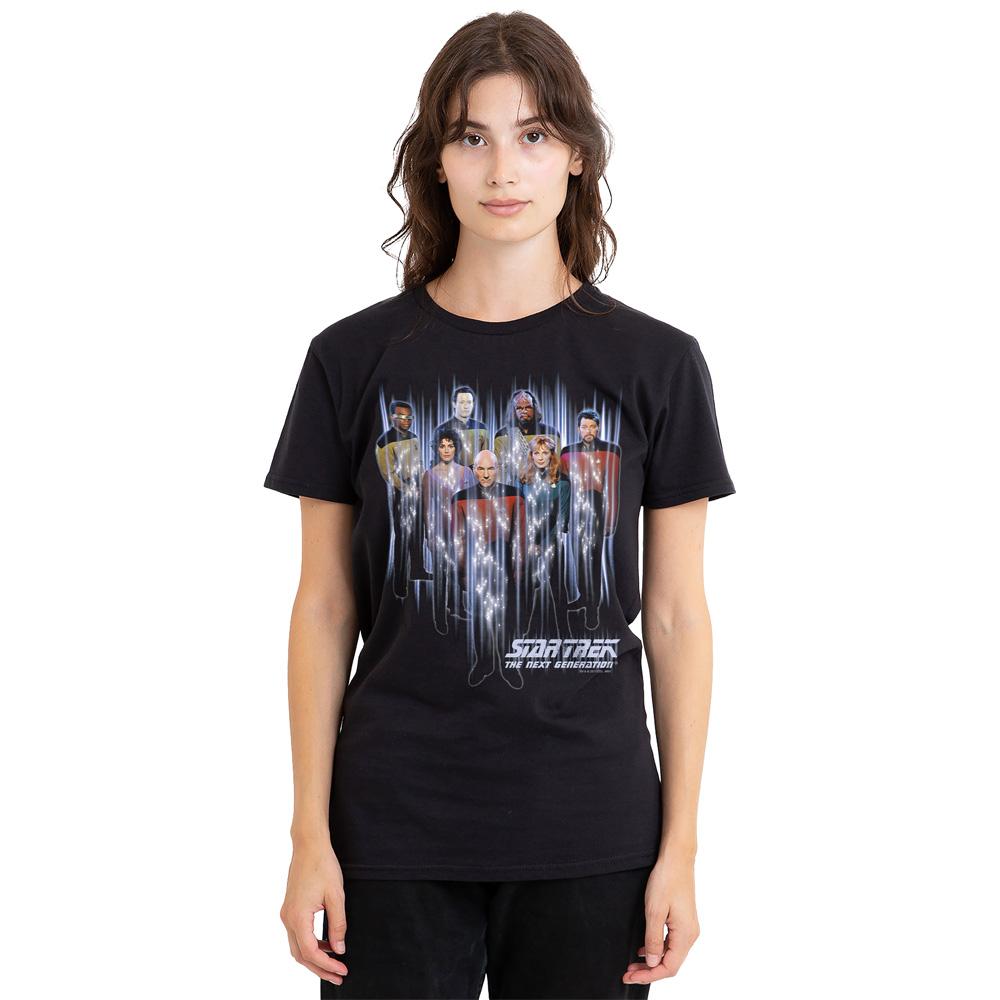 Black - Side - Star Trek Unisex Adult Beam Us Up T-Shirt