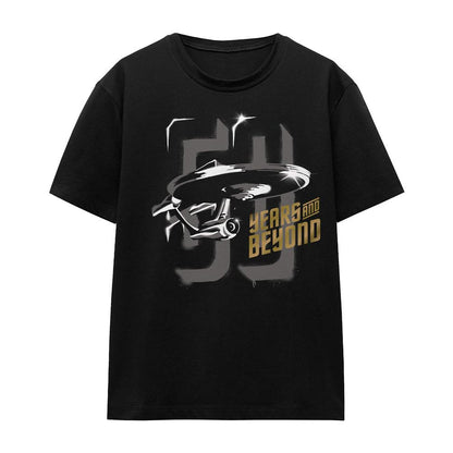 Black - Front - Star Trek Beyond Unisex Adult 50 Years & Beyond T-Shirt