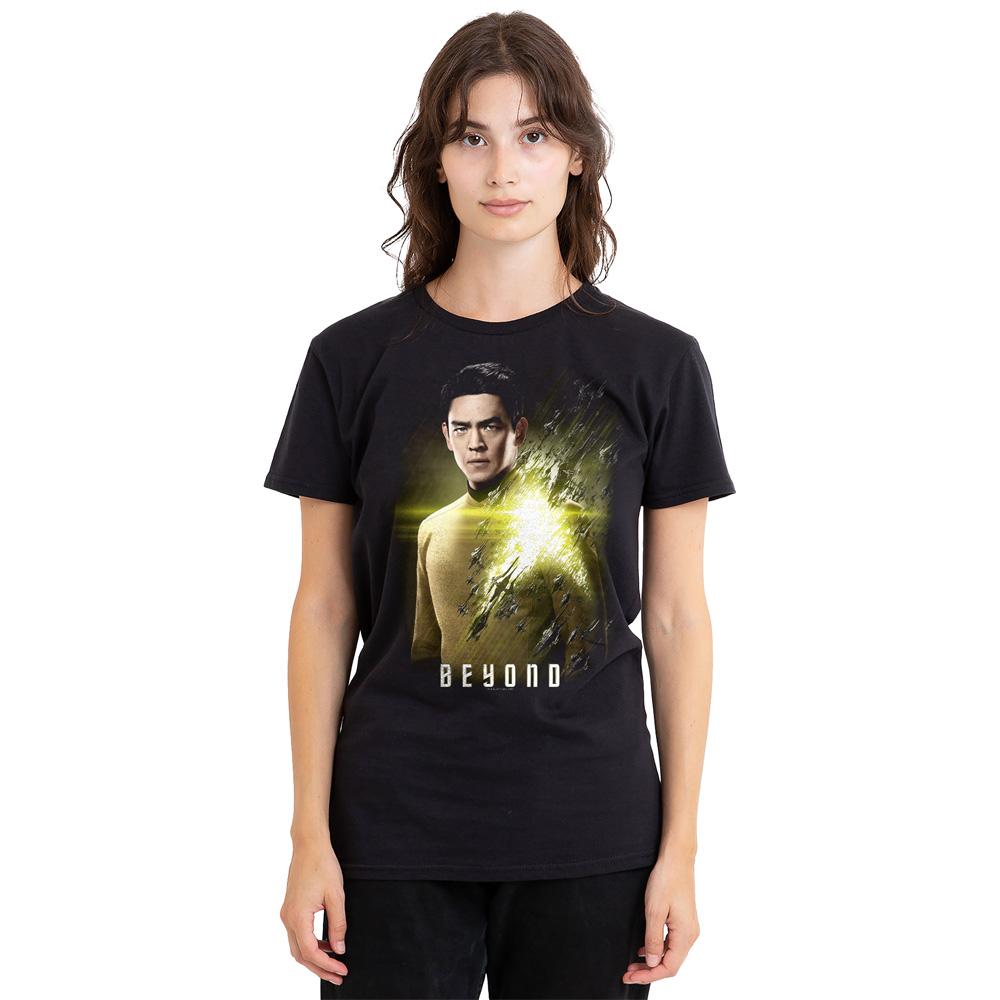 Black - Side - Star Trek Beyond Unisex Adult Sulu Poster T-Shirt