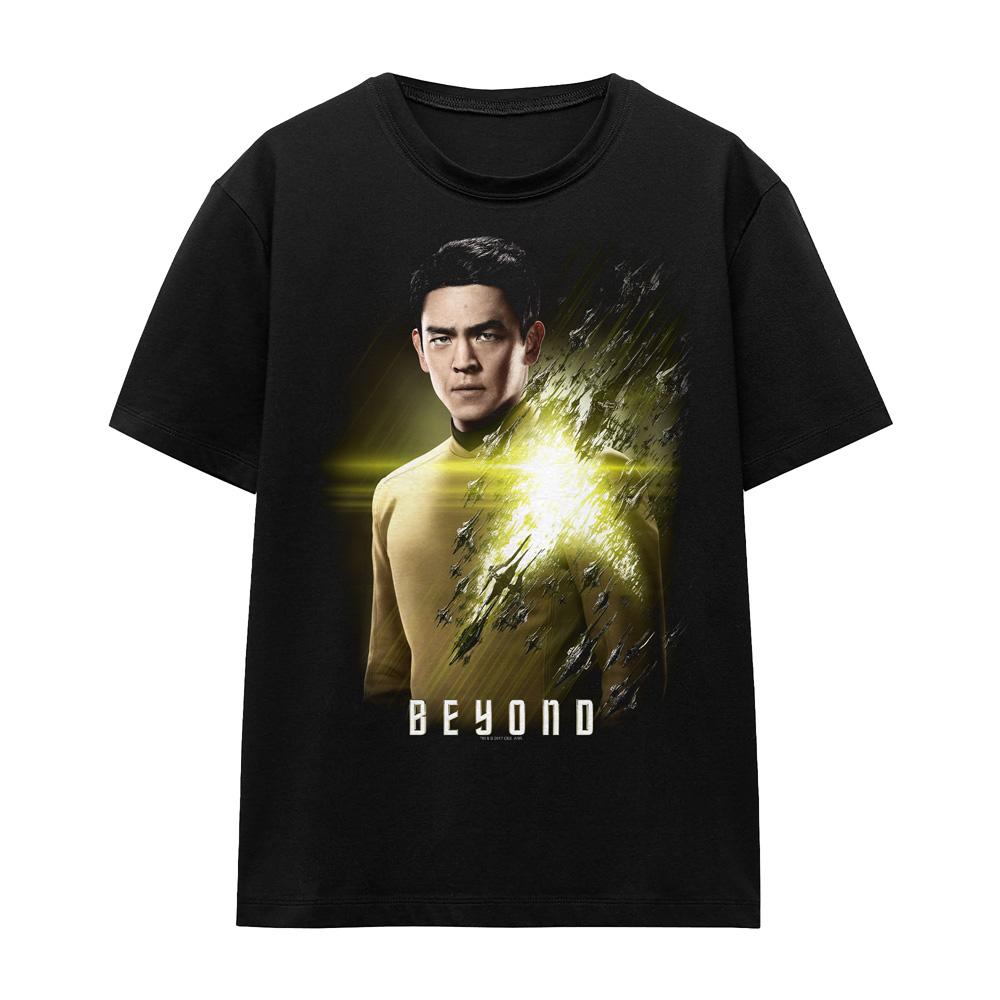Black - Front - Star Trek Beyond Unisex Adult Sulu Poster T-Shirt