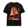 Black - Front - Star Trek Unisex Adult Jean-Luc Picard T-Shirt