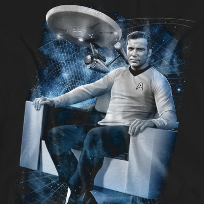 Black - Pack Shot - Star Trek Unisex Adult Captain´s Chair T-Shirt