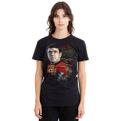 Black - Side - Star Trek Unisex Adult Chief Engineer Scott T-Shirt