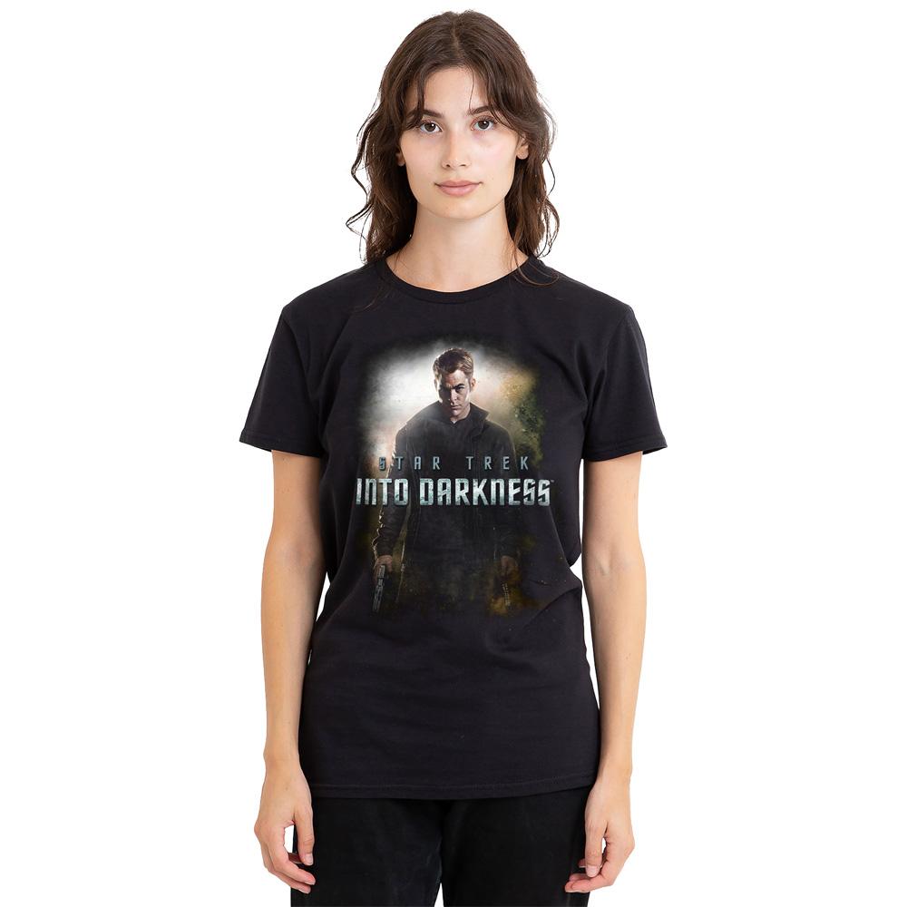Black - Side - Star Trek: Into Darkness Unisex Adult Darkness Captain Kirk T-Shirt