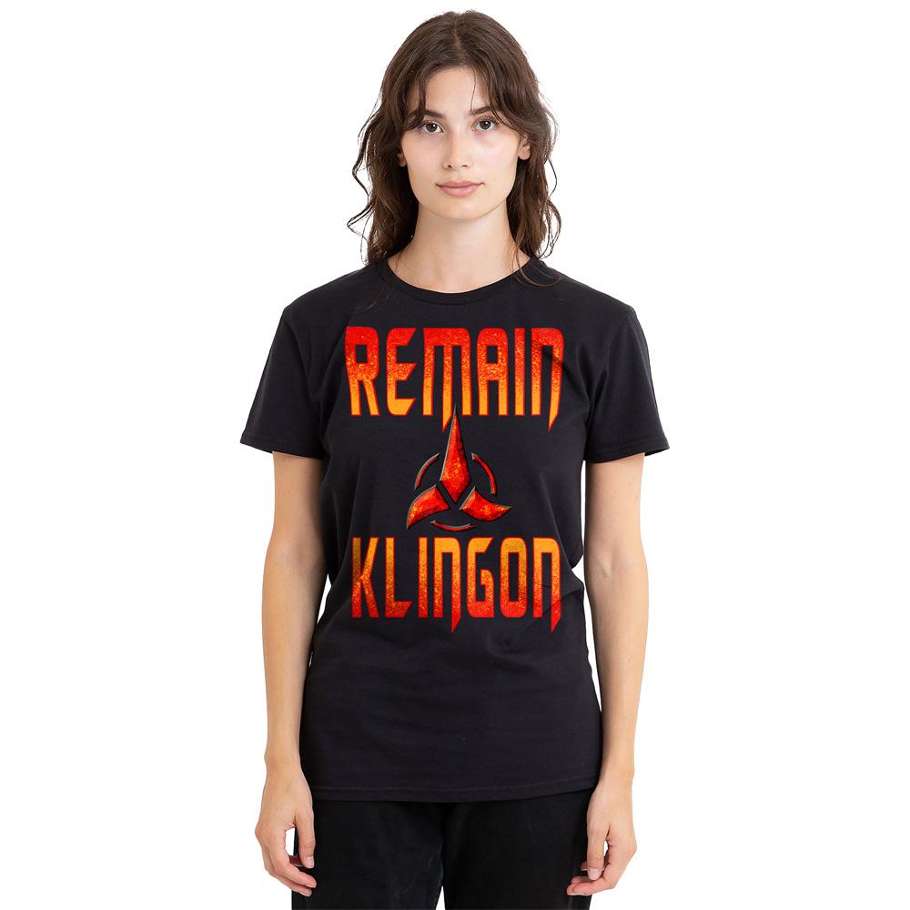 Black - Side - Star Trek: Discovery Unisex Adult Remain Klingon T-Shirt