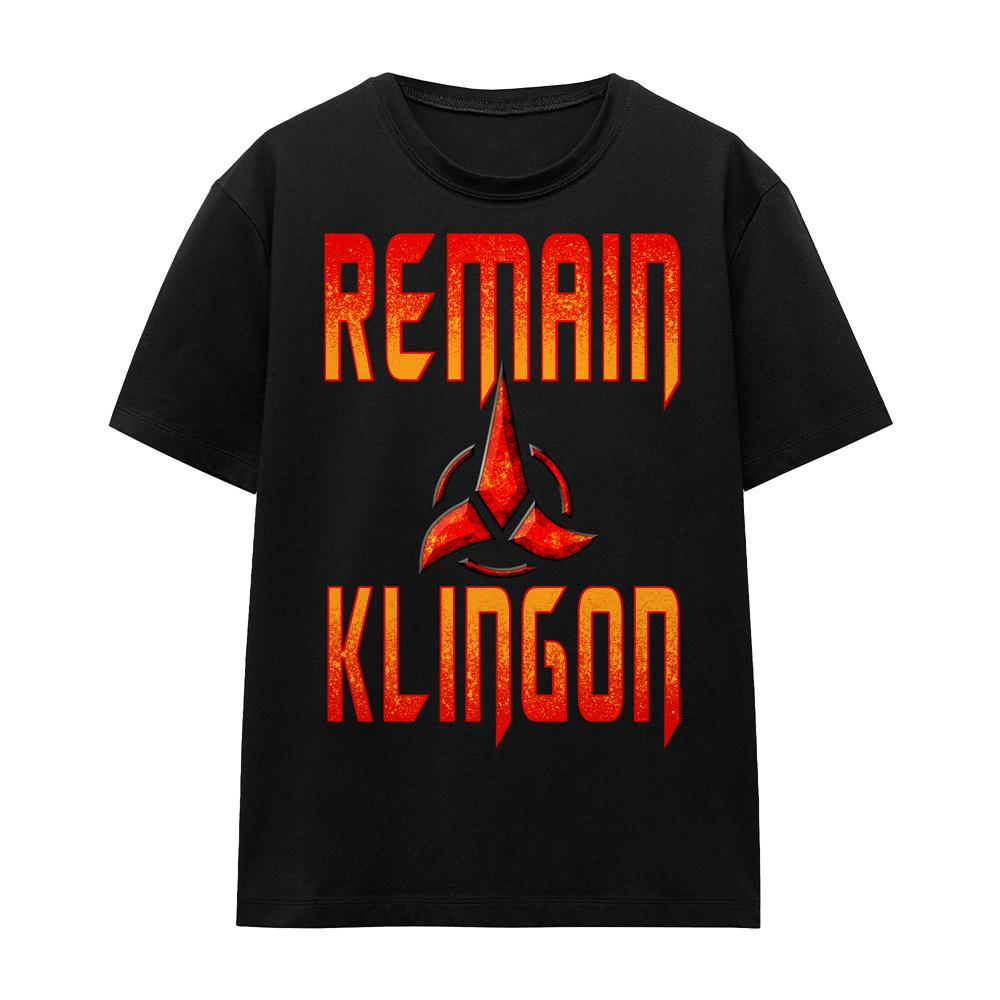 Black - Front - Star Trek: Discovery Unisex Adult Remain Klingon T-Shirt