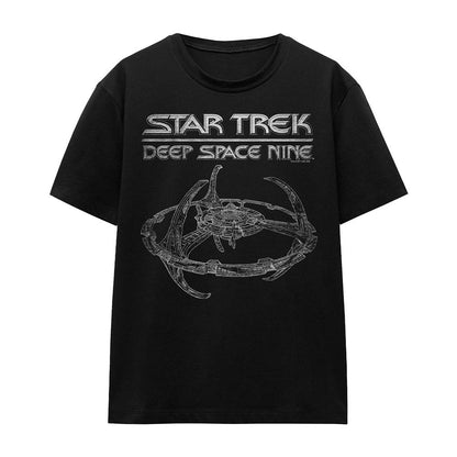 Black - Front - Star Trek Unisex Adult Deep Space Nine Station T-Shirt