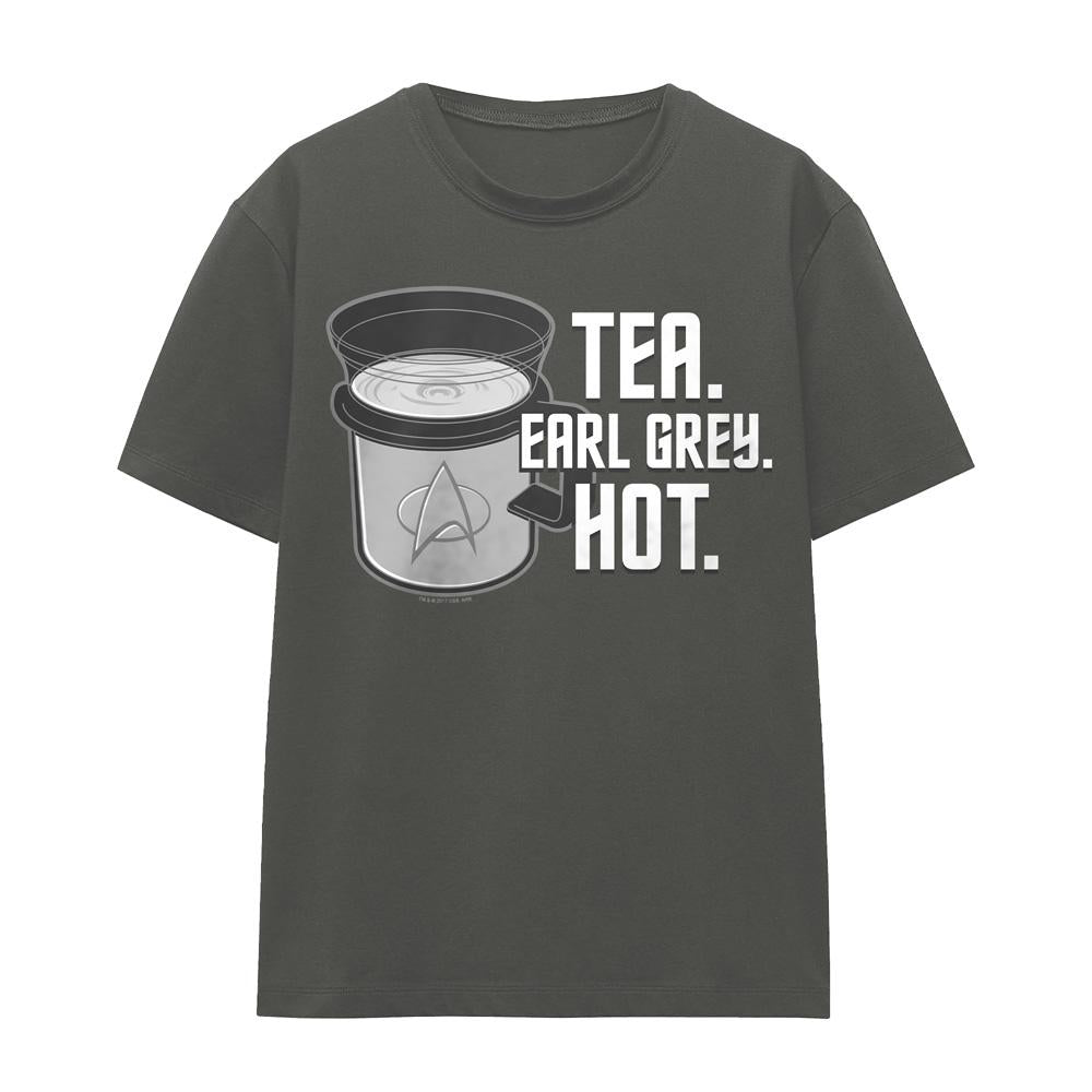 Charcoal - Front - Star Trek Unisex Adult Earl Grey T-Shirt