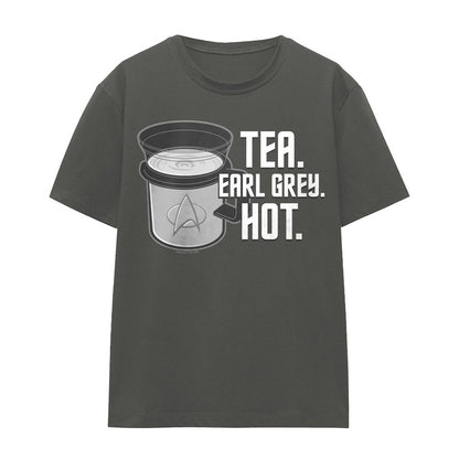 Charcoal - Front - Star Trek Unisex Adult Earl Grey T-Shirt