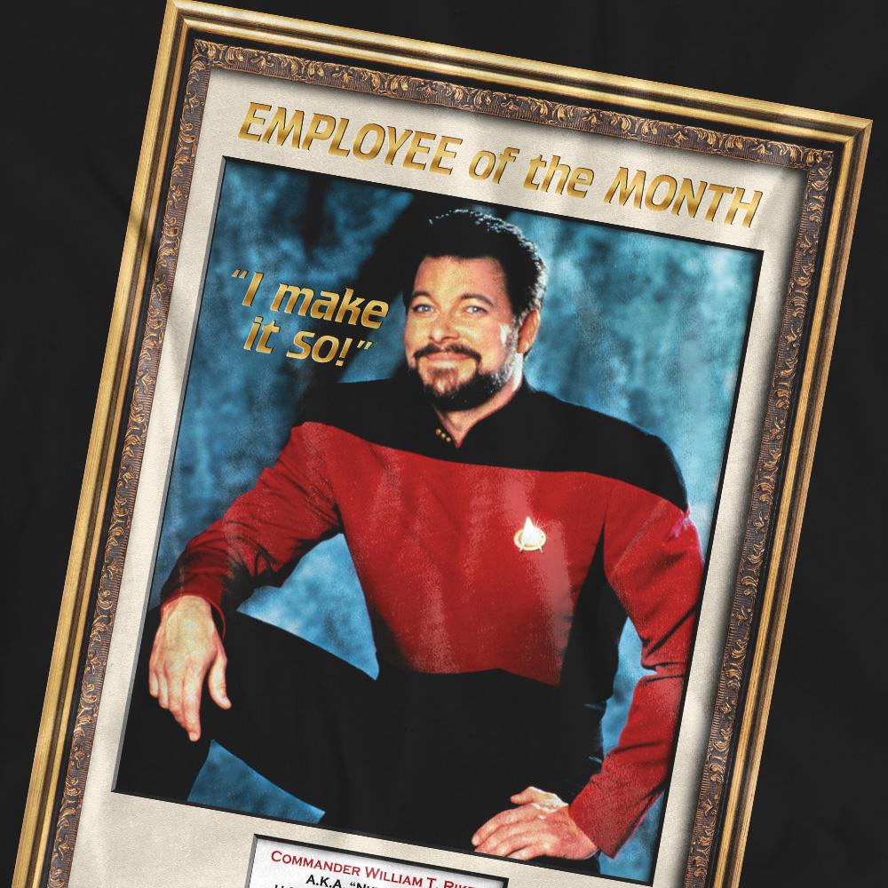 Black - Pack Shot - Star Trek Unisex Adult Employee of the Month T-Shirt
