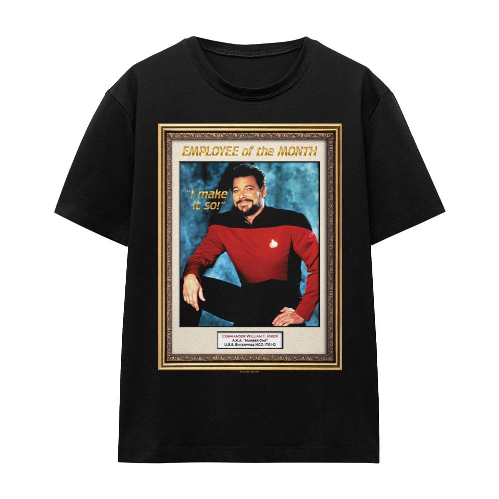 Black - Front - Star Trek Unisex Adult Employee of the Month T-Shirt