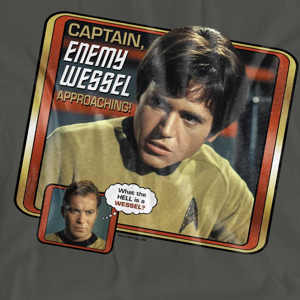 Charcoal - Pack Shot - Star Trek Unisex Adult Enemy Wessel T-Shirt