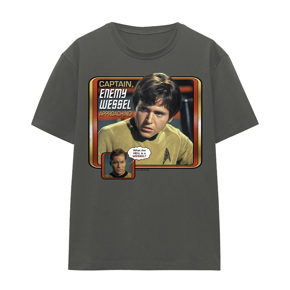 Charcoal - Front - Star Trek Unisex Adult Enemy Wessel T-Shirt