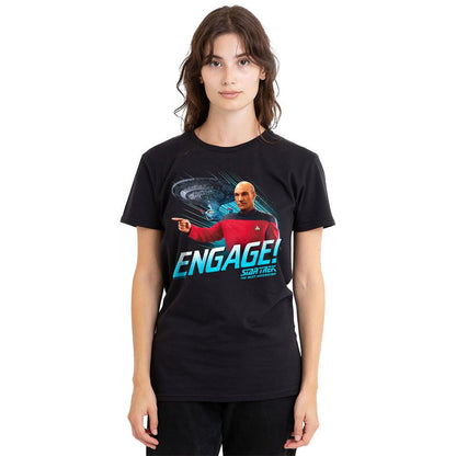 Black - Lifestyle - Star Trek Unisex Adult Engage T-Shirt